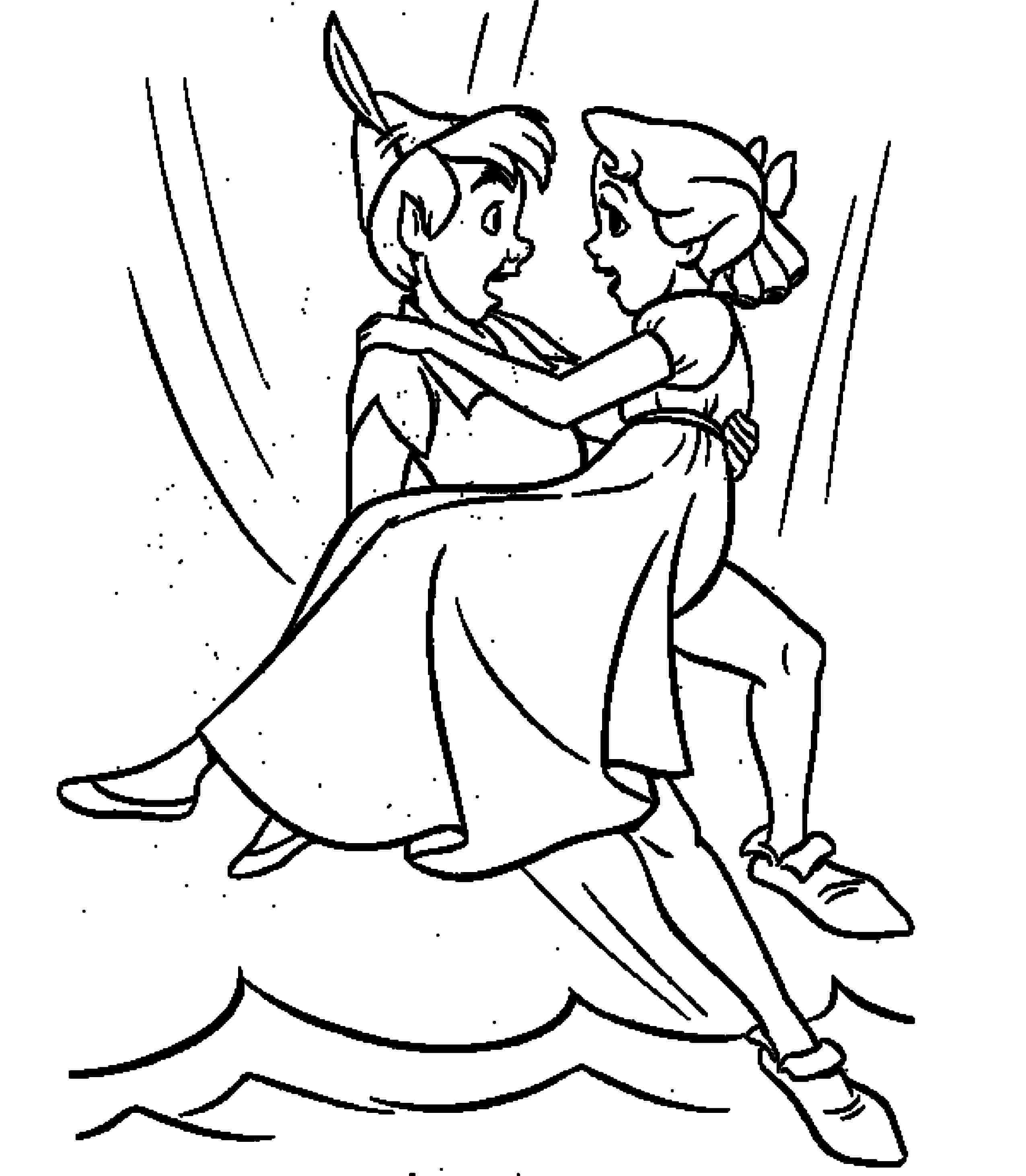 Dessin à colorier: Peter Pan (Films d'animation) #129100 - Coloriages à Imprimer Gratuits