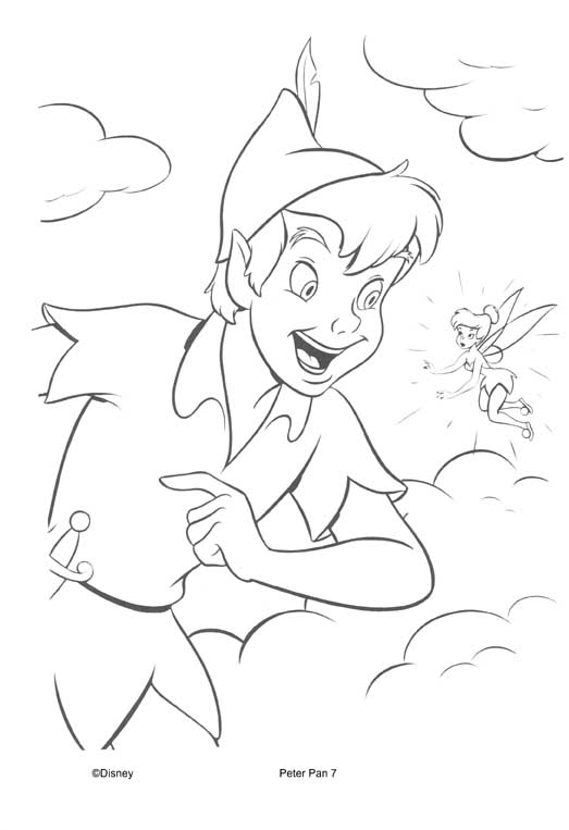 Dessin à colorier: Peter Pan (Films d'animation) #129113 - Coloriages à Imprimer Gratuits