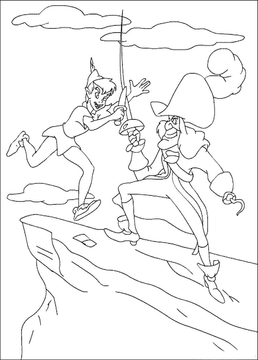 Dessin à colorier: Peter Pan (Films d'animation) #129155 - Coloriages à Imprimer Gratuits