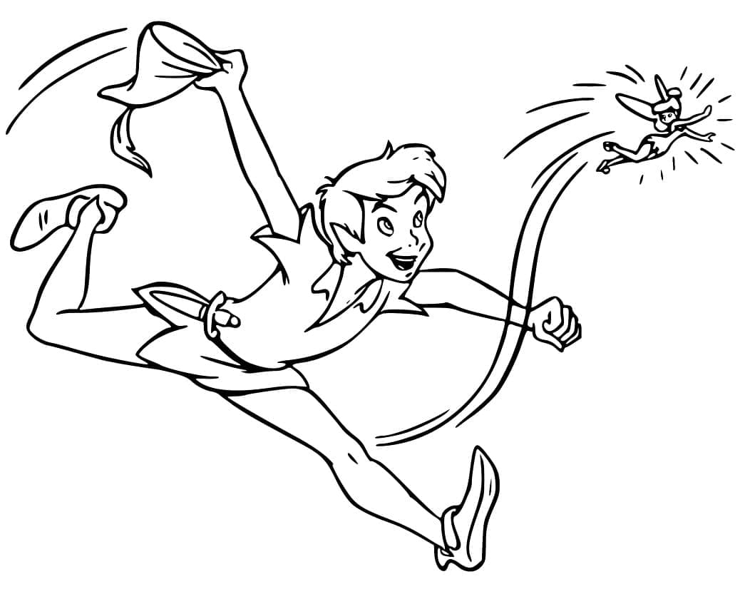 Coloriage gratuit Peter Pan #186471 de la collection Films d'Animation à imprimer