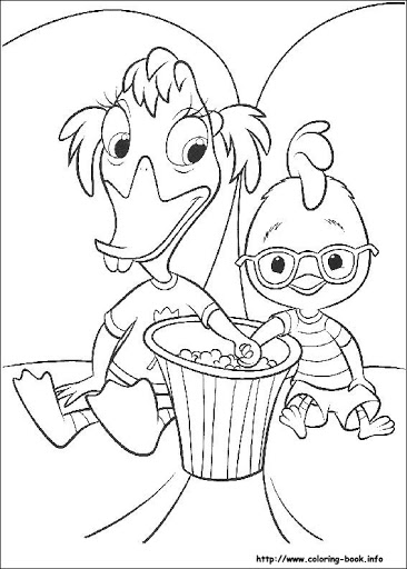 Dessin à colorier: Petit Poulet (Chicken Little) (Films d'animation) #72734 - Coloriages à Imprimer Gratuits