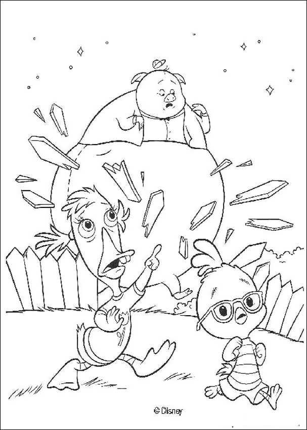 Dessin à colorier: Petit Poulet (Chicken Little) (Films d'animation) #72984 - Coloriages à Imprimer Gratuits