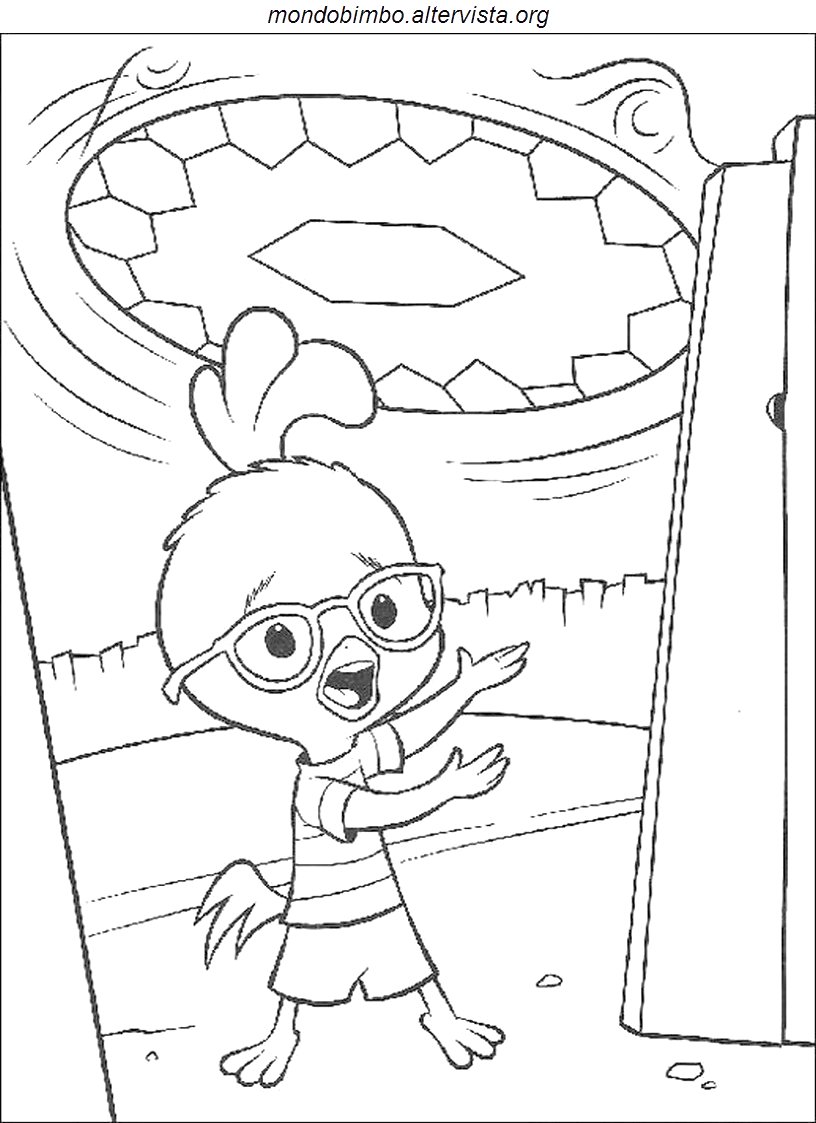 Dessin à colorier: Petit Poulet (Chicken Little) (Films d'animation) #73161 - Coloriages à Imprimer Gratuits