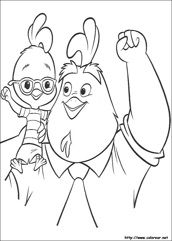 Dessin à colorier: Petit Poulet (Chicken Little) (Films d'animation) #73219 - Coloriages à Imprimer Gratuits