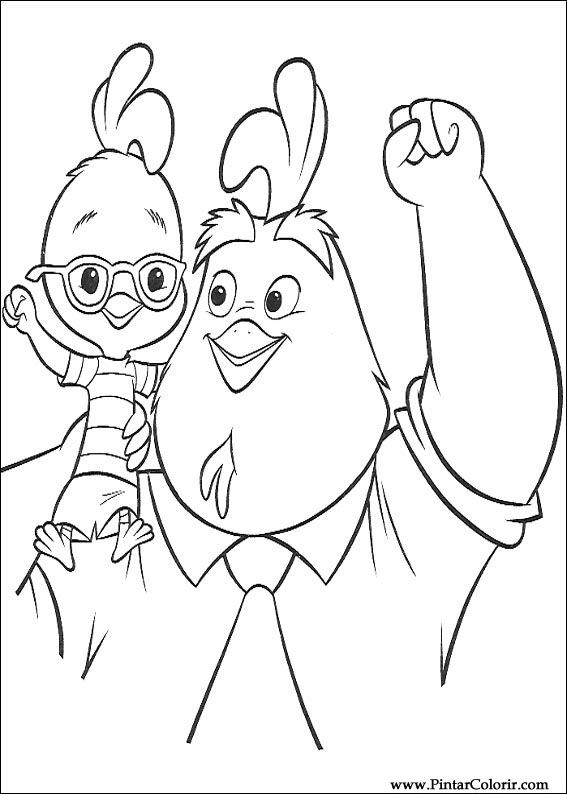 Dessin à colorier: Petit Poulet (Chicken Little) (Films d'animation) #73271 - Coloriages à Imprimer Gratuits