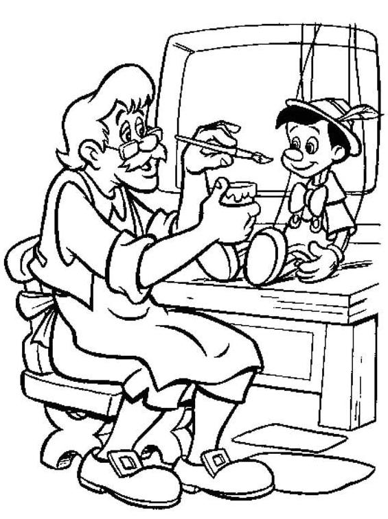 Dessin à colorier: Pinocchio (Films d'animation) #132271 - Coloriages à Imprimer Gratuits