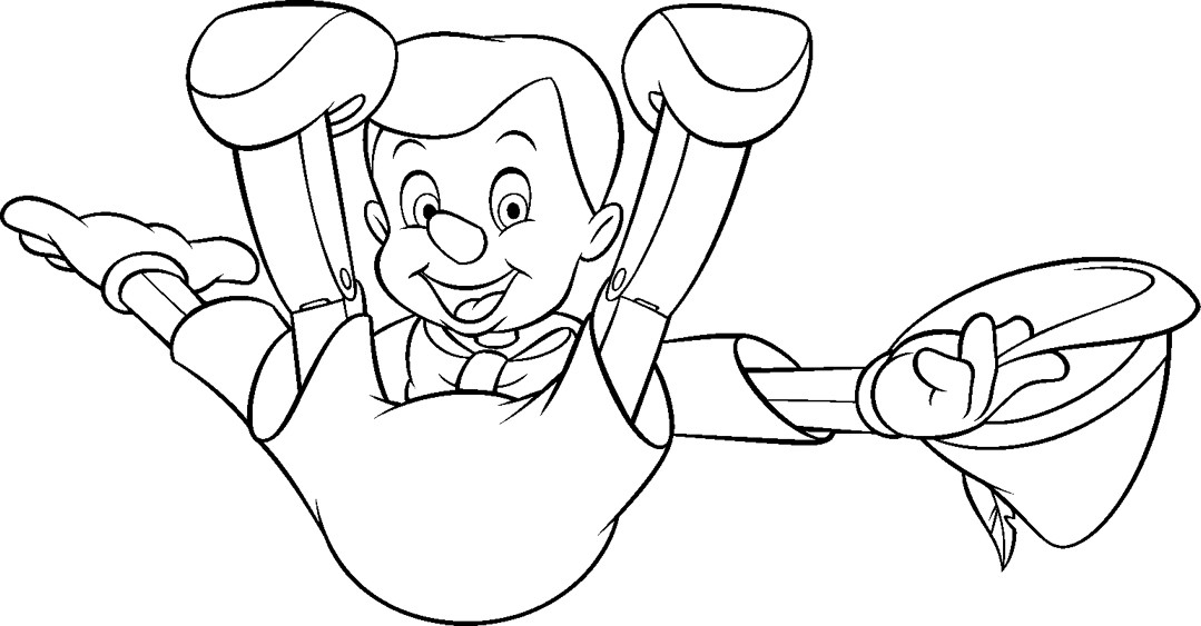 Dessin à colorier: Pinocchio (Films d'animation) #132275 - Coloriages à Imprimer Gratuits