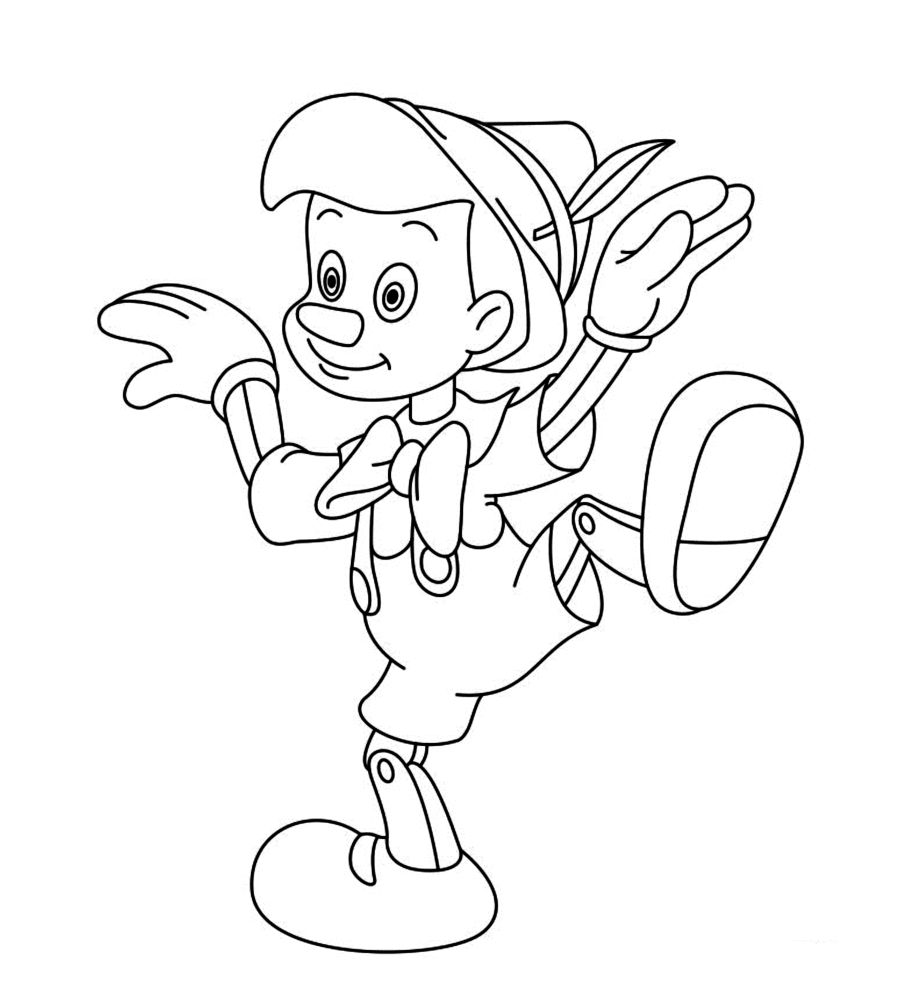 Dessin à colorier: Pinocchio (Films d'animation) #132296 - Coloriages à Imprimer Gratuits