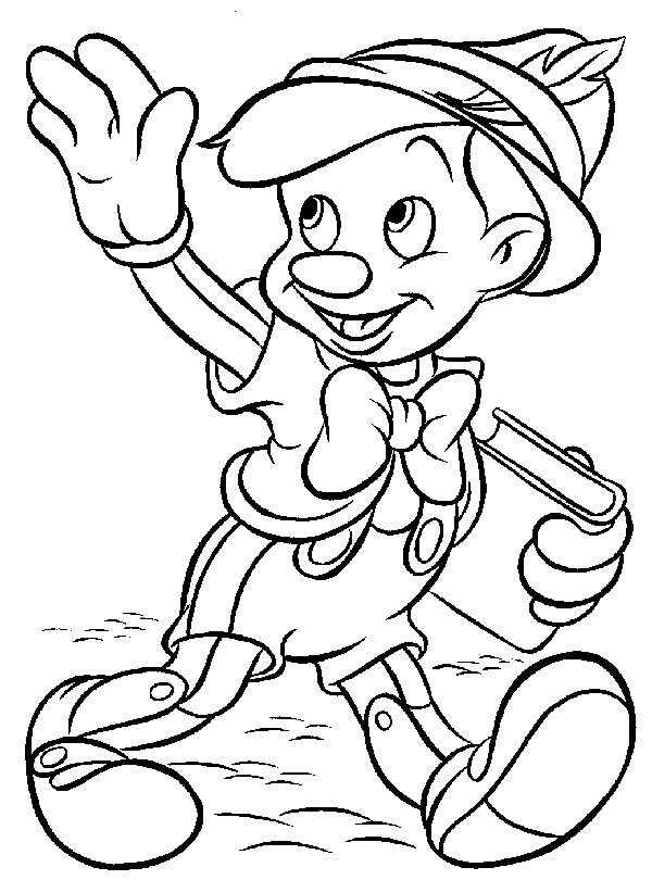 Dessin à colorier: Pinocchio (Films d'animation) #132304 - Coloriages à Imprimer Gratuits
