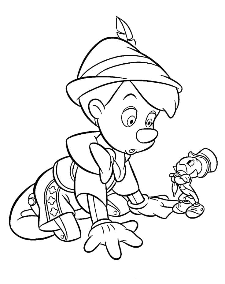 Joli coloriage Pinocchio #199792 de la collection Films d'Animation, prêt à imprimer pour petits et grands