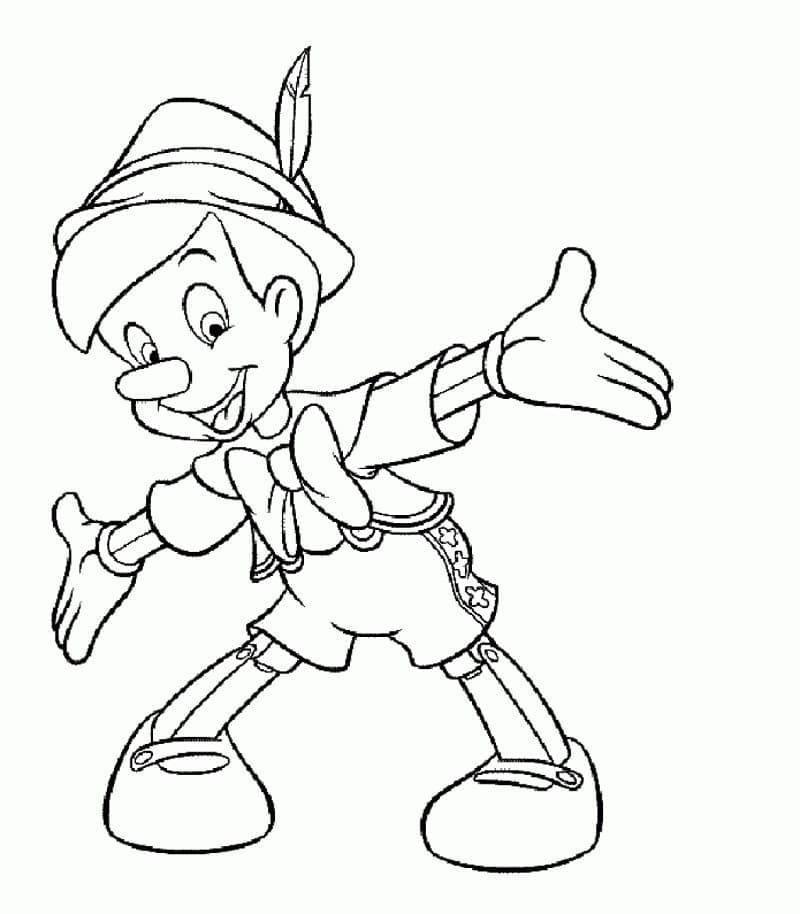 Coloriage Pinocchio #199796 à imprimer gratuitement, extrait de la collection Films d'Animation