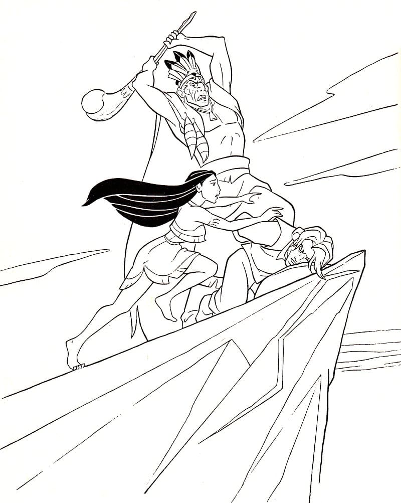 Coloriage gratuit Pocahontas #182178 de la collection Films d'Animation à imprimer