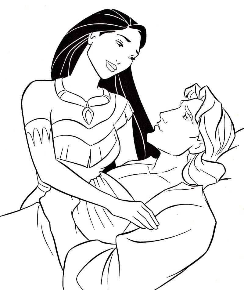 Page de coloriage Pocahontas #182181, collection Films d'Animation, à imprimer et colorier