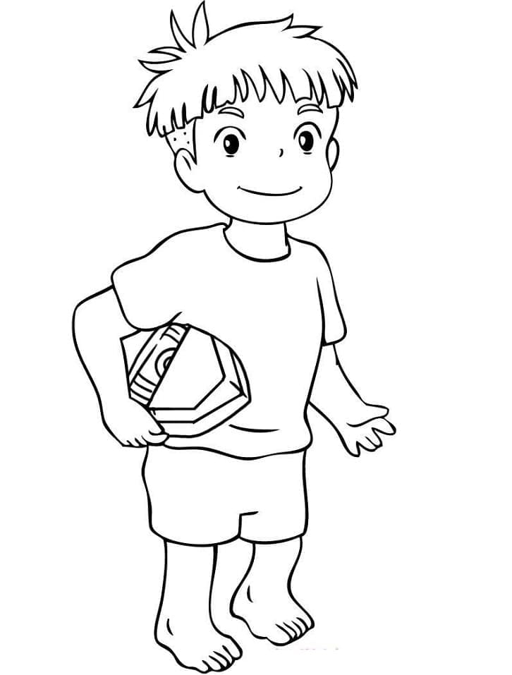 Illustration au trait Ponyo #196847 de la collection Films d'Animation à colorier gratuitement