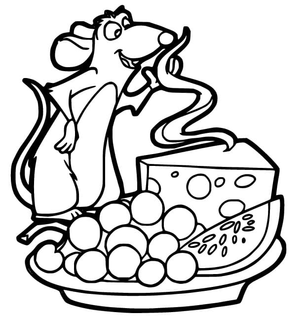 Illustration au trait Ratatouille #195337 de la collection Films d'Animation à colorier gratuitement