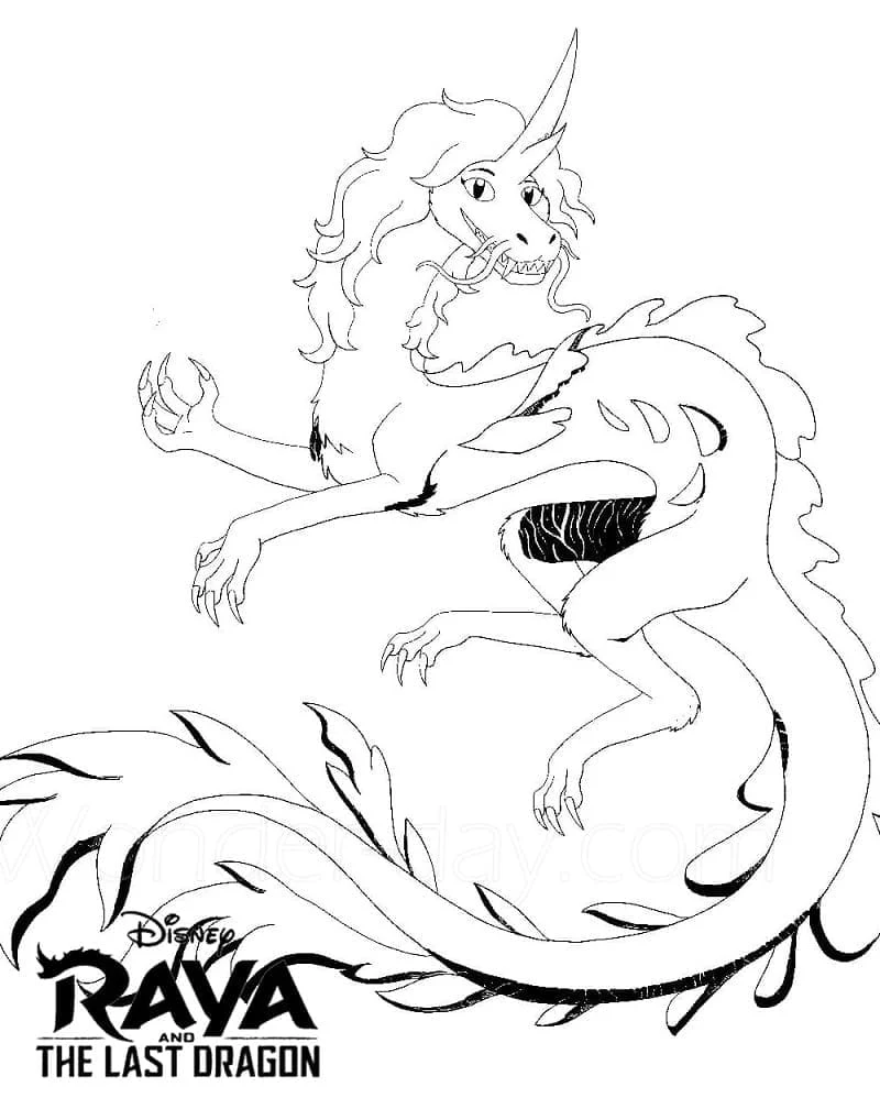 Coloriage gratuit Raya et le Dernier Dragon #178954 de la collection Films d'Animation à imprimer