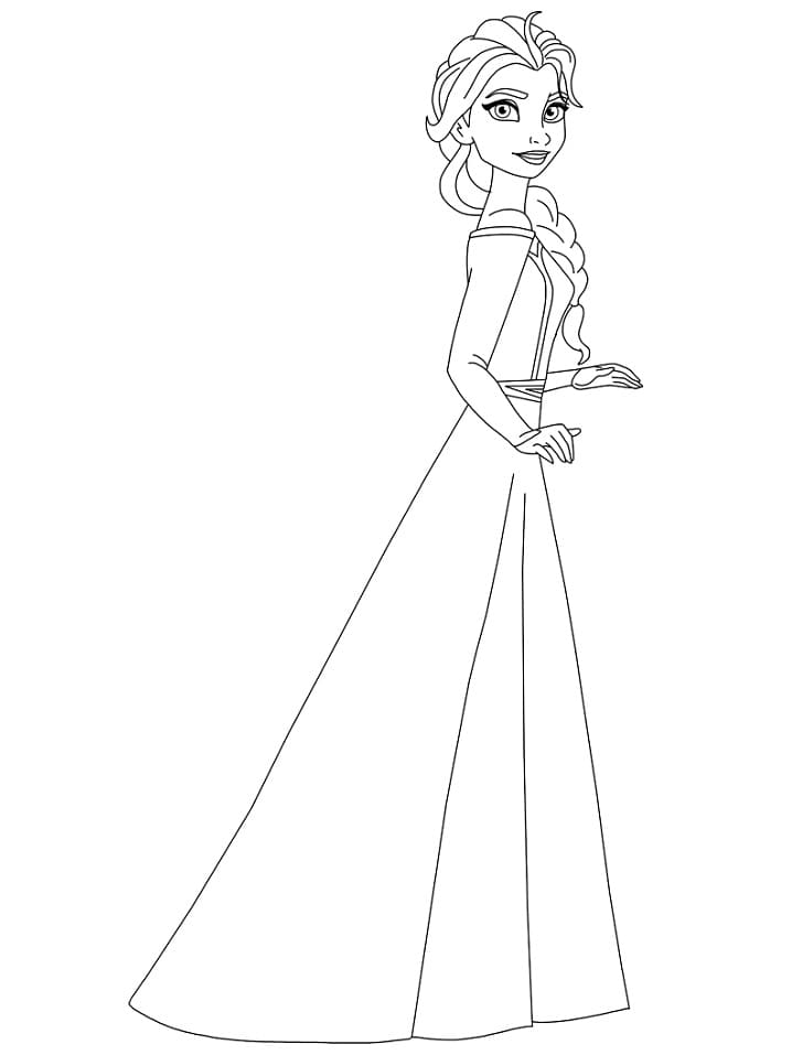 Coloriage imprimable Reine des Neiges #175629 de la collection Films d'Animation à colorier aux crayons