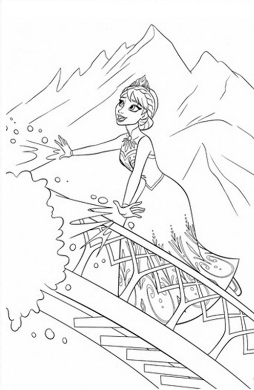 Dessin à colorier: Reine des Neiges (Films d'animation) #71727 - Coloriages à Imprimer Gratuits