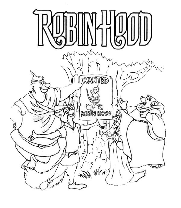 Dessin à colorier: Robin des Bois (Films d'animation) #133122 - Coloriages à Imprimer Gratuits