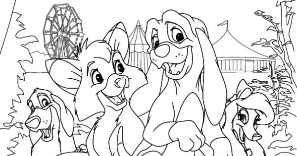 Dessin à colorier: Rox et Rouky (Films d'animation) #132949 - Coloriages à Imprimer Gratuits