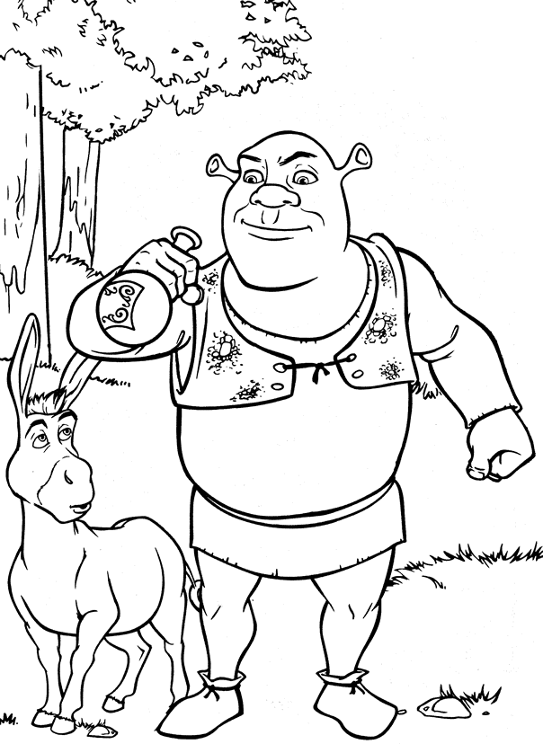 Dessin à colorier: Shrek (Films d'animation) #115056 - Coloriages à Imprimer Gratuits