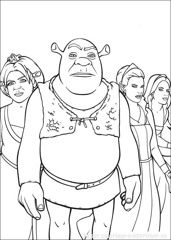 Dessin à colorier: Shrek (Films d'animation) #115140 - Coloriages à Imprimer Gratuits