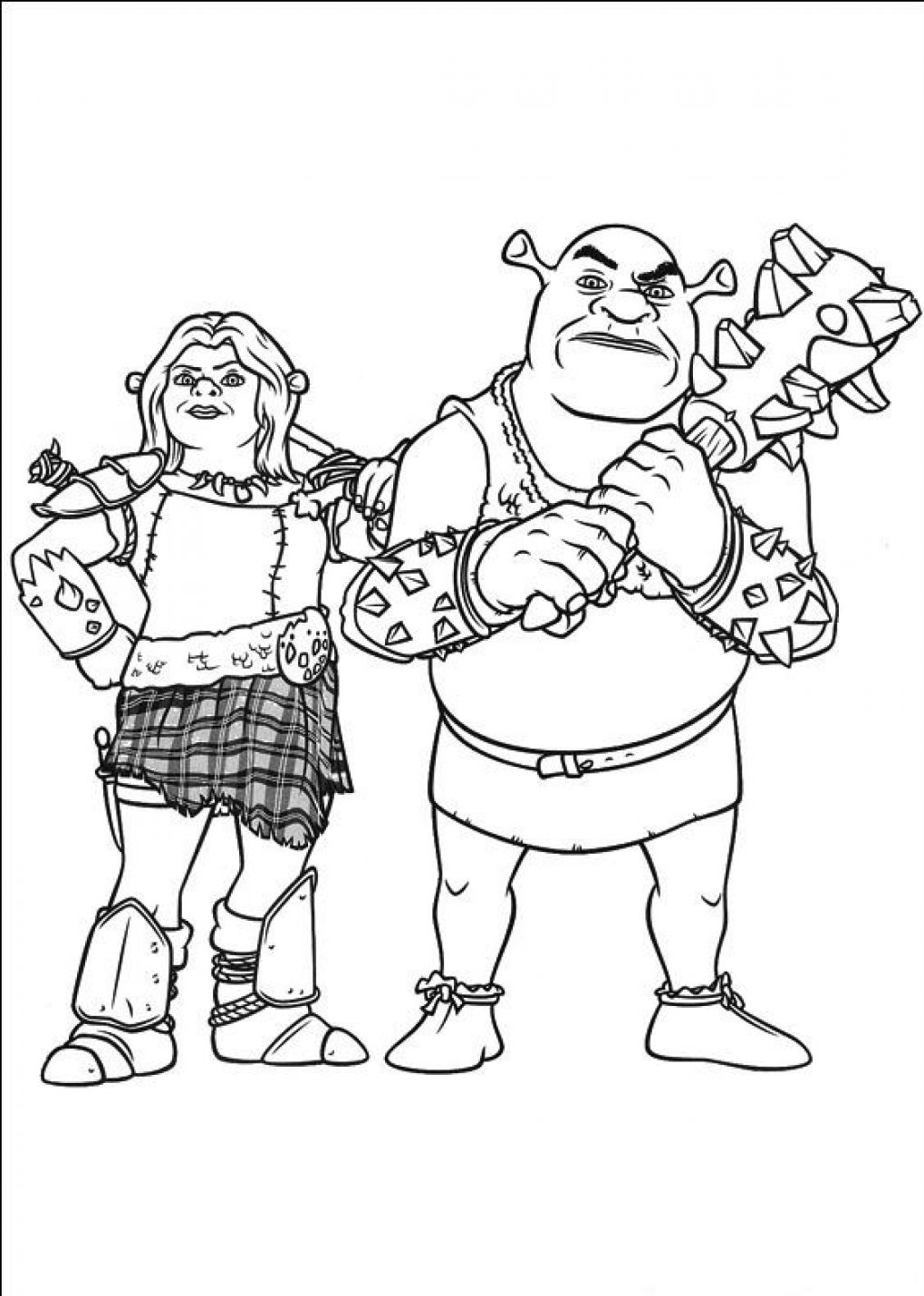 Dessin à colorier: Shrek (Films d'animation) #115218 - Coloriages à Imprimer Gratuits