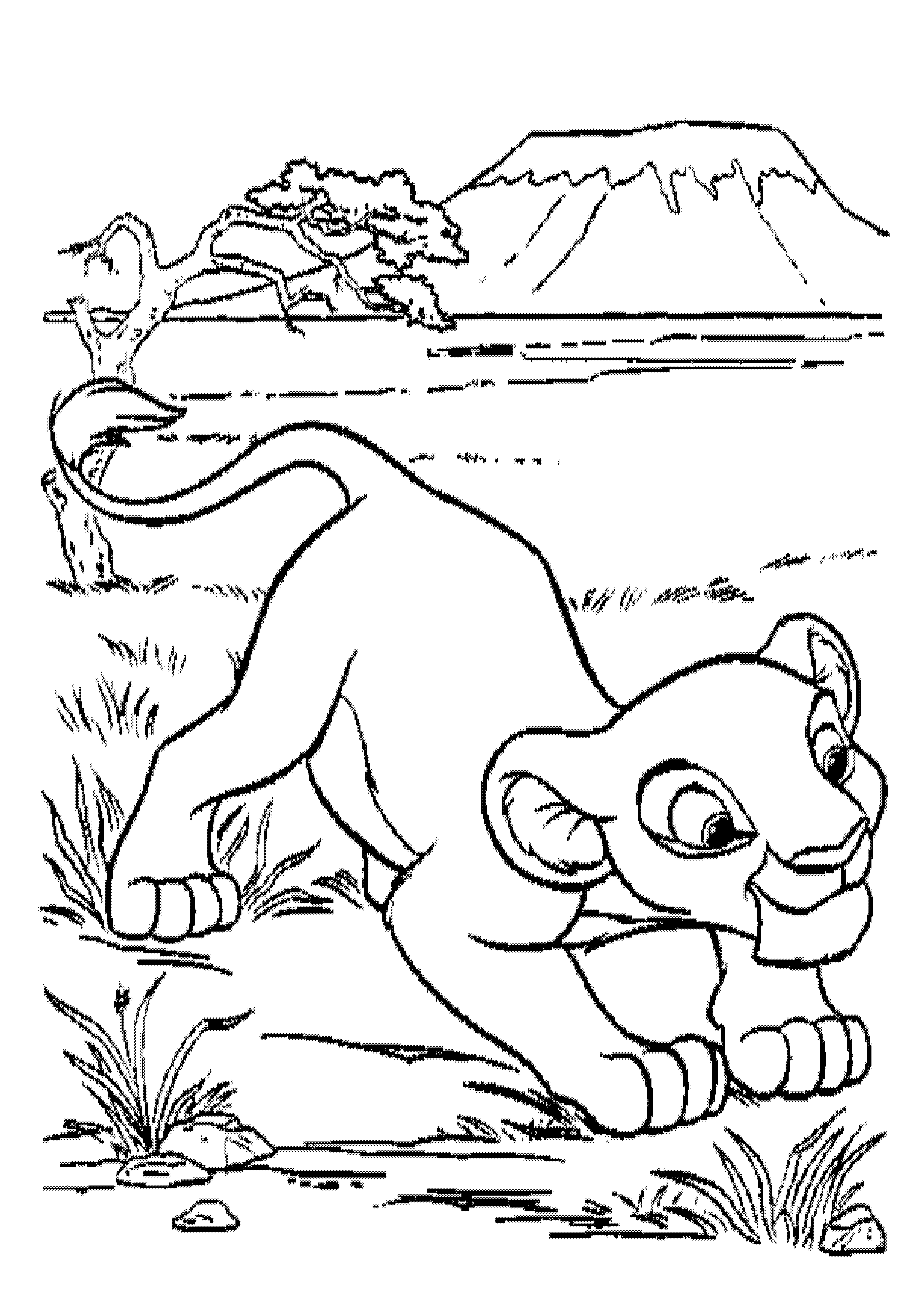 Coloriage Simba #169990 (Films d animation) Dessin à colorier