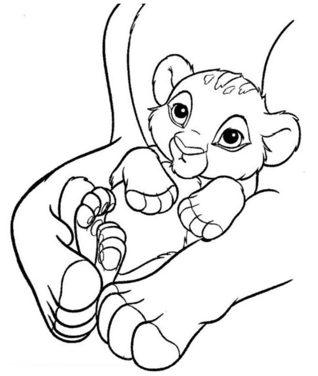 Dessin à colorier: Simba (Films d'animation) #169996 - Coloriages à Imprimer Gratuits