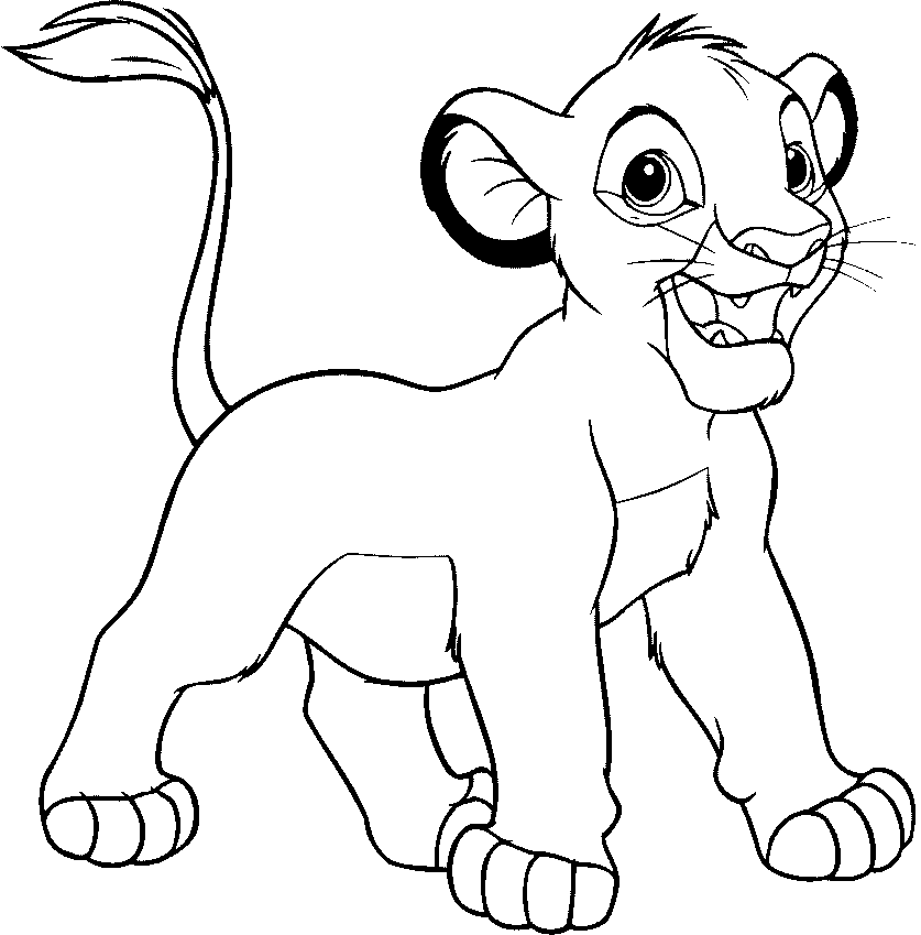 Dessin à colorier: Simba (Films d'animation) #169999 - Coloriages à Imprimer Gratuits