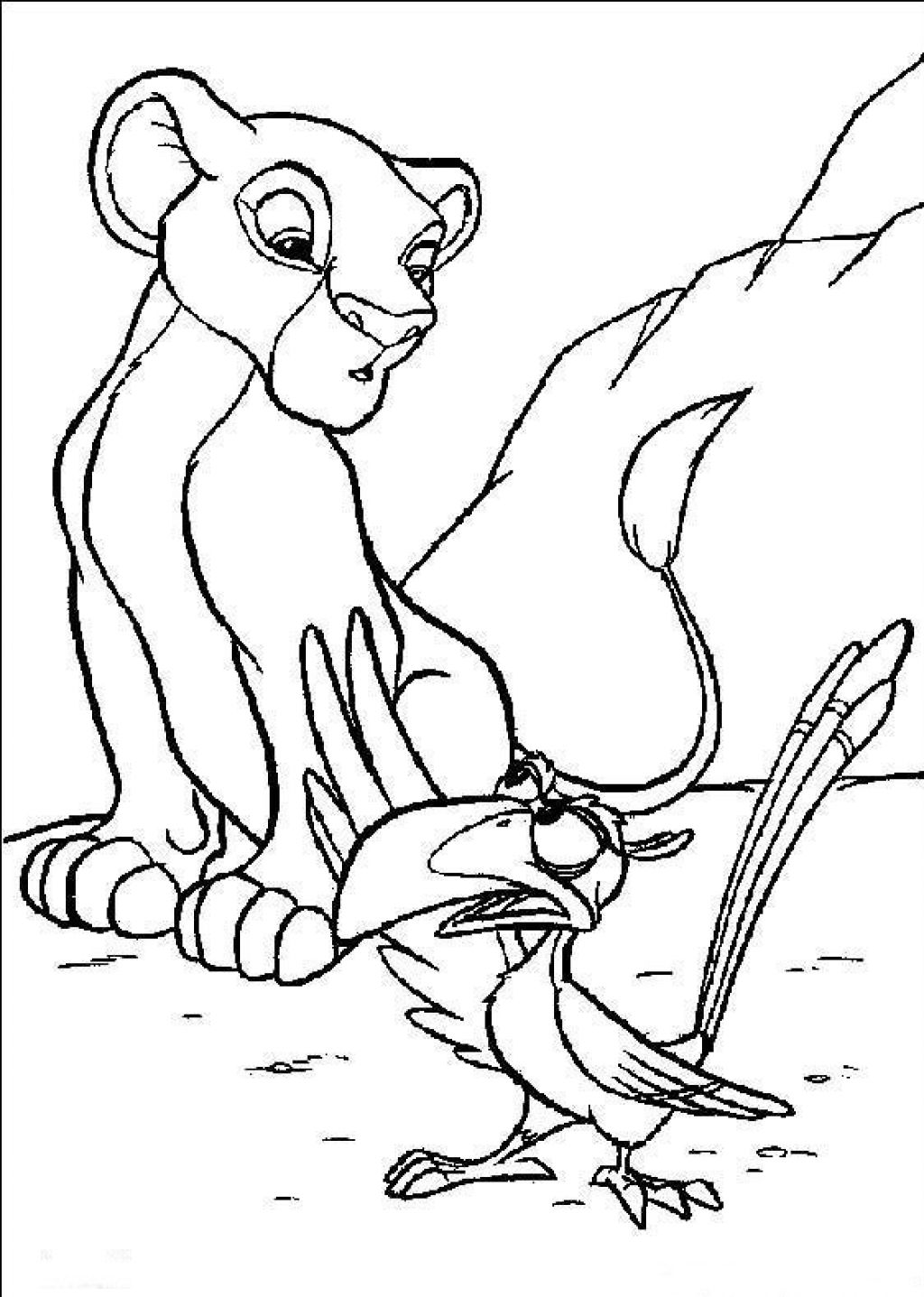Dessin à colorier: Simba (Films d'animation) #170009 - Coloriages à Imprimer Gratuits