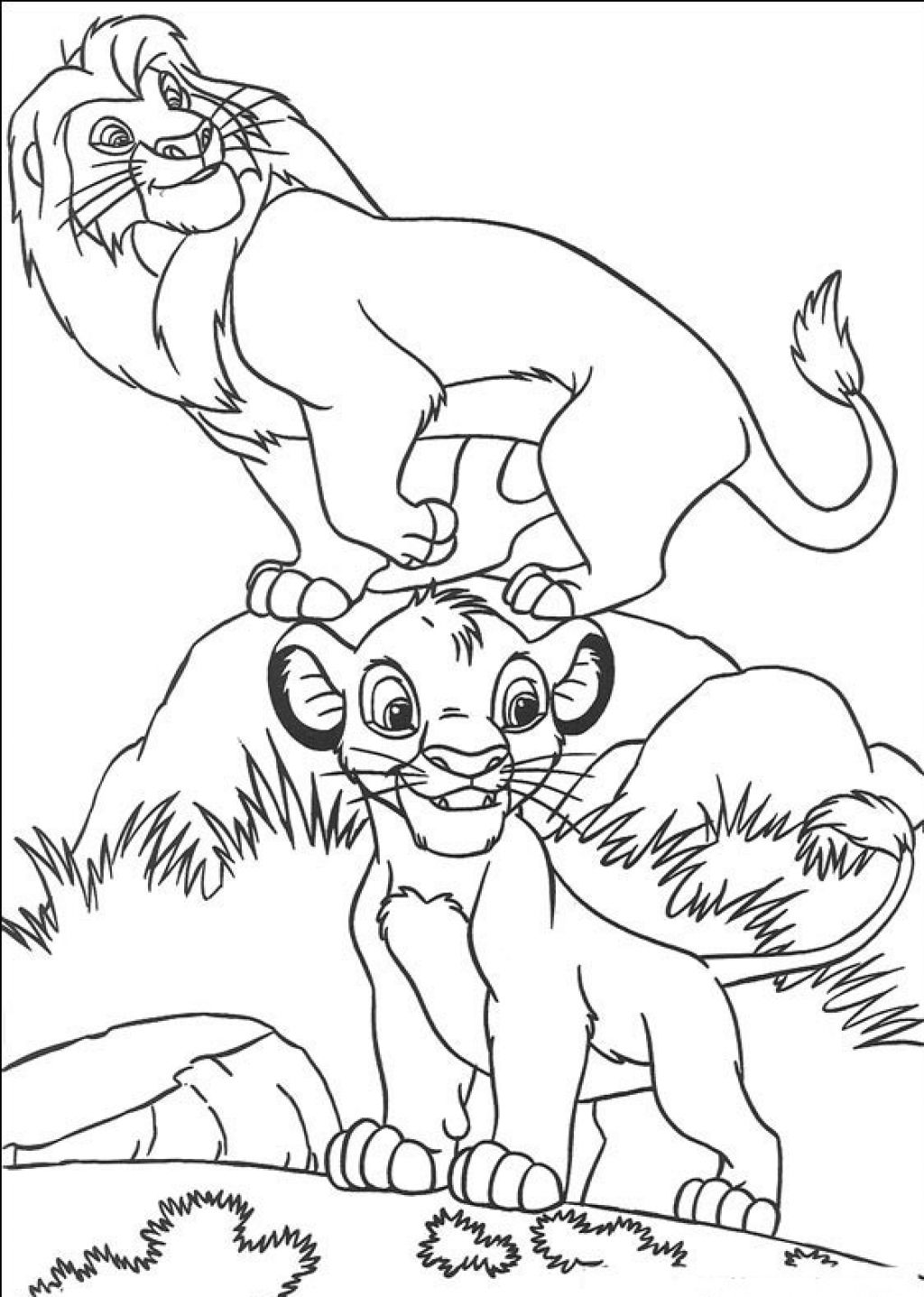 Dessin à colorier: Simba (Films d'animation) #170010 - Coloriages à Imprimer Gratuits