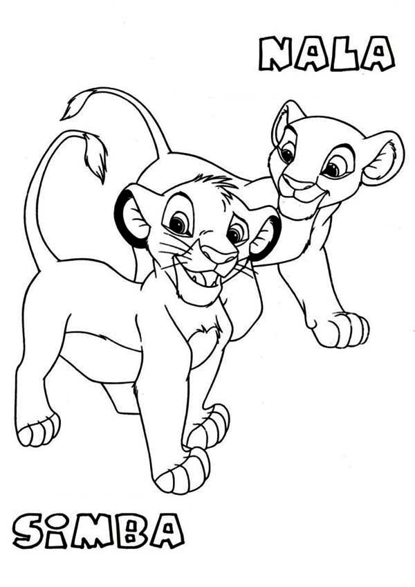 Dessin à colorier: Simba (Films d'animation) #170024 - Coloriages à Imprimer Gratuits
