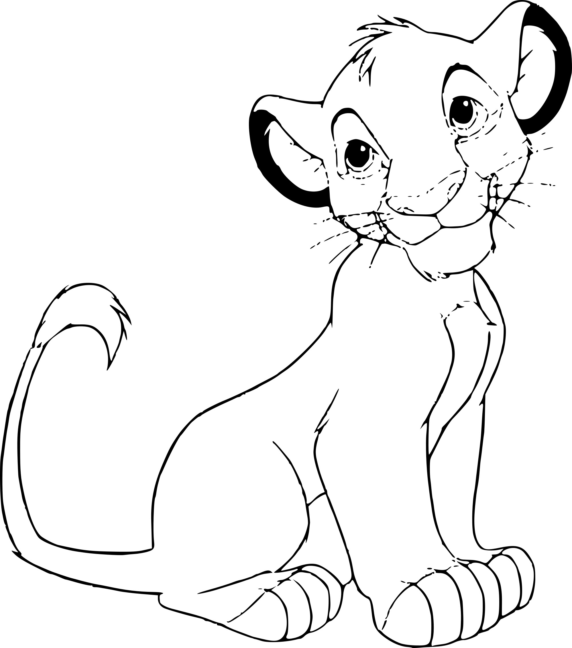 Dessin à colorier: Simba (Films d'animation) #170026 - Coloriages à Imprimer Gratuits