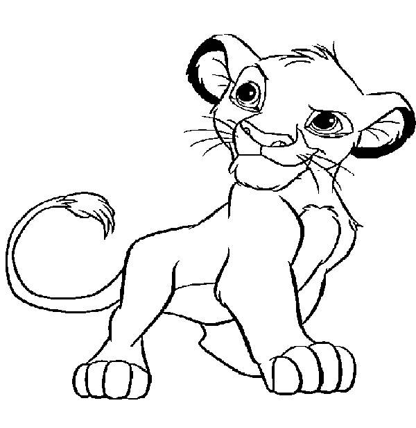 Dessin à colorier: Simba (Films d'animation) #170032 - Coloriages à Imprimer Gratuits