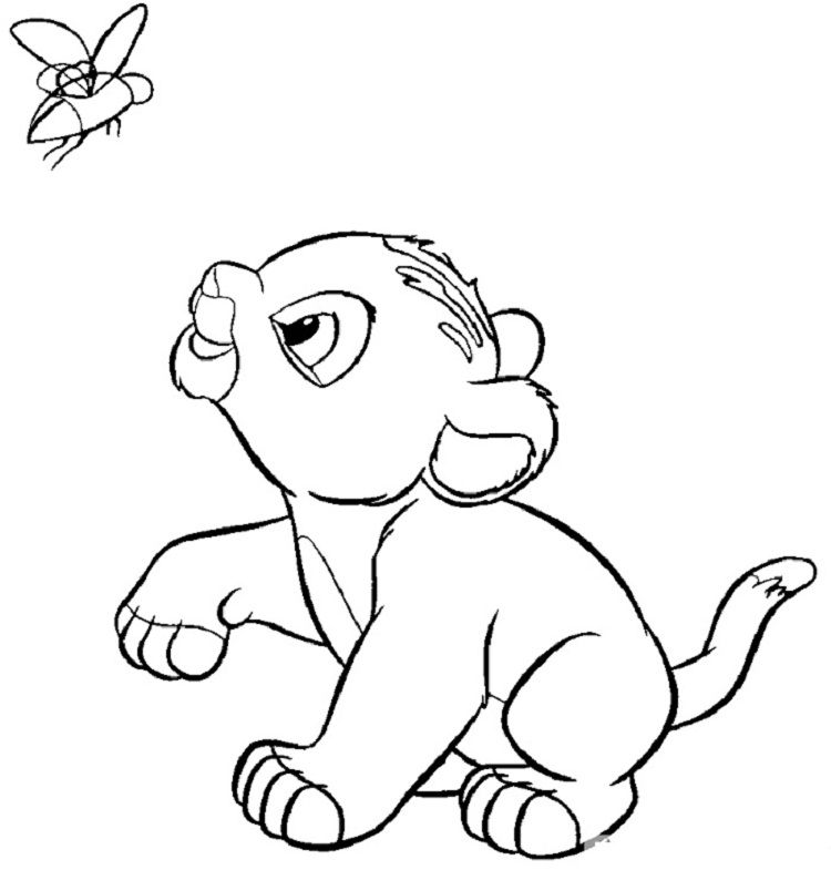 Dessin à colorier: Simba (Films d'animation) #170035 - Coloriages à Imprimer Gratuits