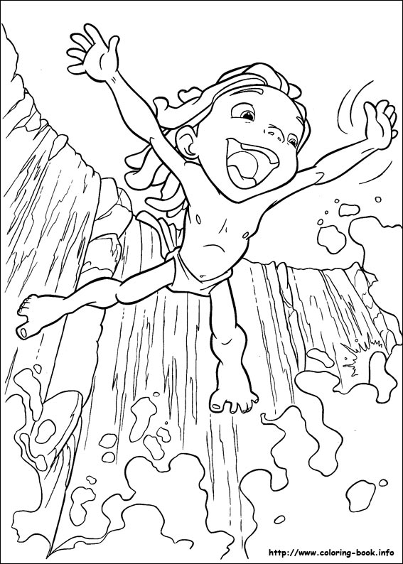 Dessin à colorier: Tarzan (Films d'animation) #131099 - Coloriages à Imprimer Gratuits