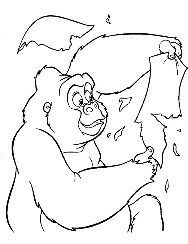 Dessin à colorier: Tarzan (Films d'animation) #131136 - Coloriages à Imprimer Gratuits