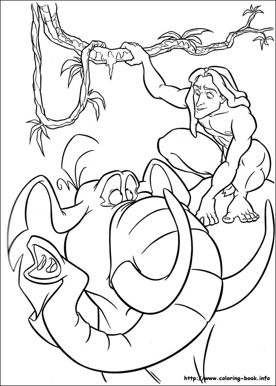 Dessin à colorier: Tarzan (Films d'animation) #131140 - Coloriages à Imprimer Gratuits