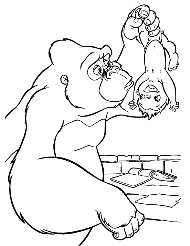 Dessin à colorier: Tarzan (Films d'animation) #131153 - Coloriages à Imprimer Gratuits