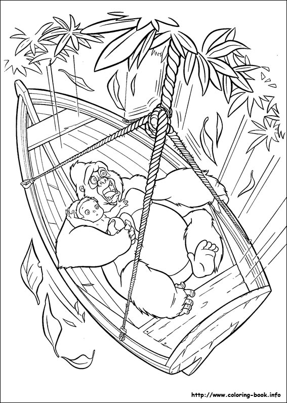 Dessin à colorier: Tarzan (Films d'animation) #131162 - Coloriages à Imprimer Gratuits