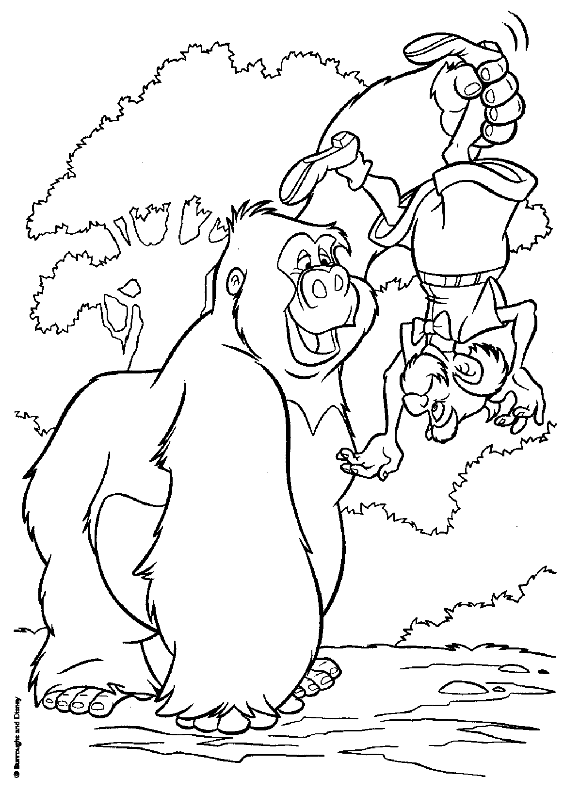 Dessin à colorier: Tarzan (Films d'animation) #131163 - Coloriages à Imprimer Gratuits