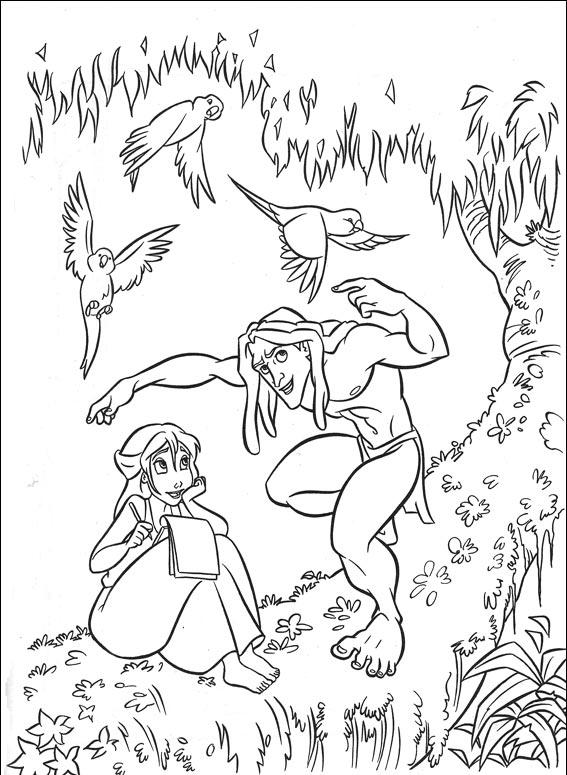 Dessin à colorier: Tarzan (Films d'animation) #131181 - Coloriages à Imprimer Gratuits