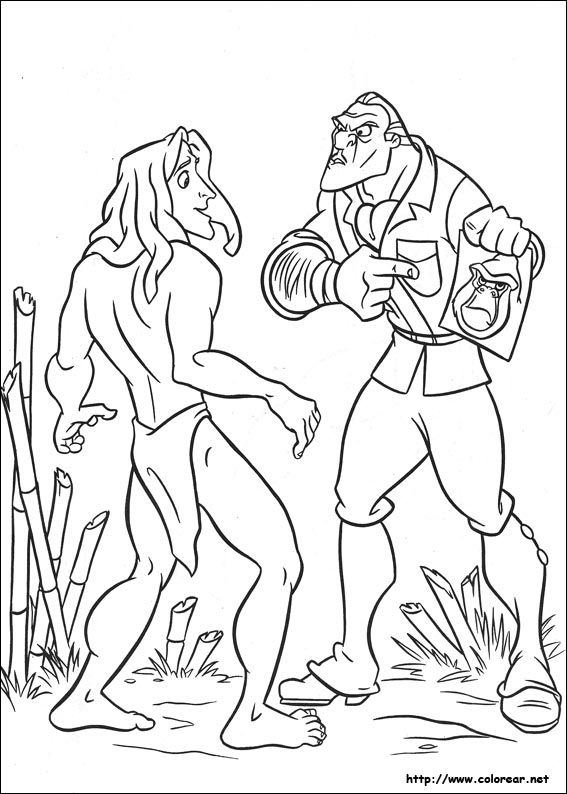Dessin à colorier: Tarzan (Films d'animation) #131189 - Coloriages à Imprimer Gratuits