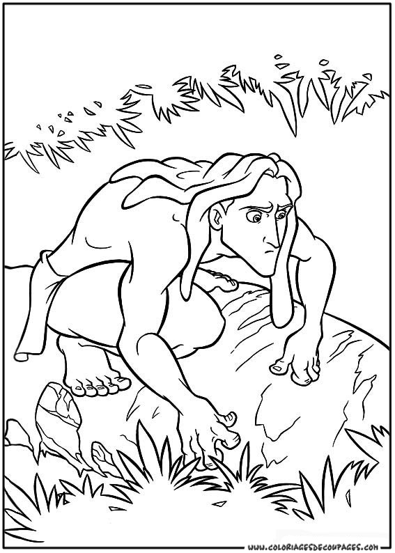 Dessin à colorier: Tarzan (Films d'animation) #131275 - Coloriages à Imprimer Gratuits