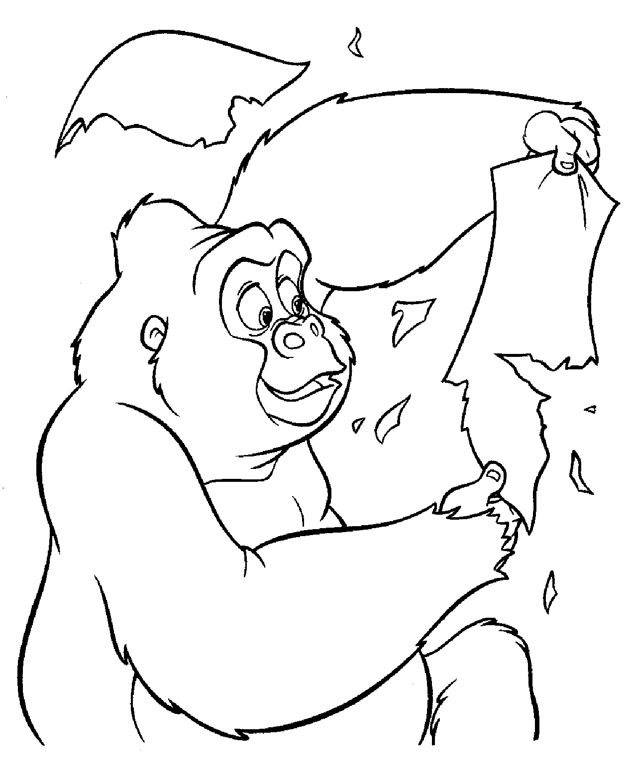 Dessin à colorier: Tarzan (Films d'animation) #131281 - Coloriages à Imprimer Gratuits