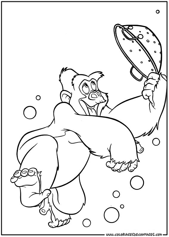 Dessin à colorier: Tarzan (Films d'animation) #131311 - Coloriages à Imprimer Gratuits