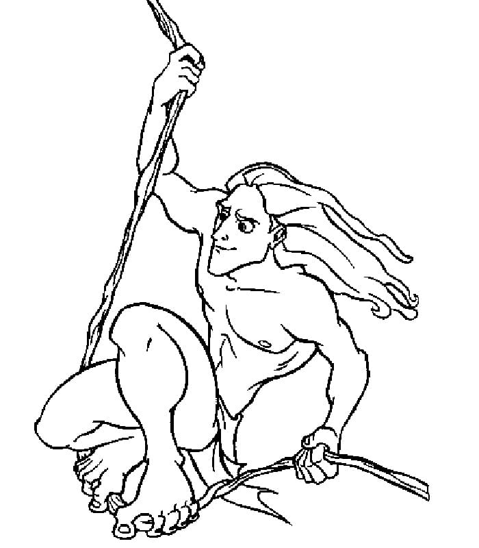 Coloriage à imprimer Tarzan #198693 de la série Films d'Animation, gratuit pour enfants et adultes