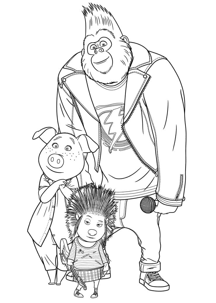 Coloriage gratuit Tous en Scène #186061 de la collection Films d'Animation à imprimer