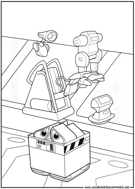 Dessin à colorier: Wall-E (Films d'animation) #132060 - Coloriages à Imprimer Gratuits